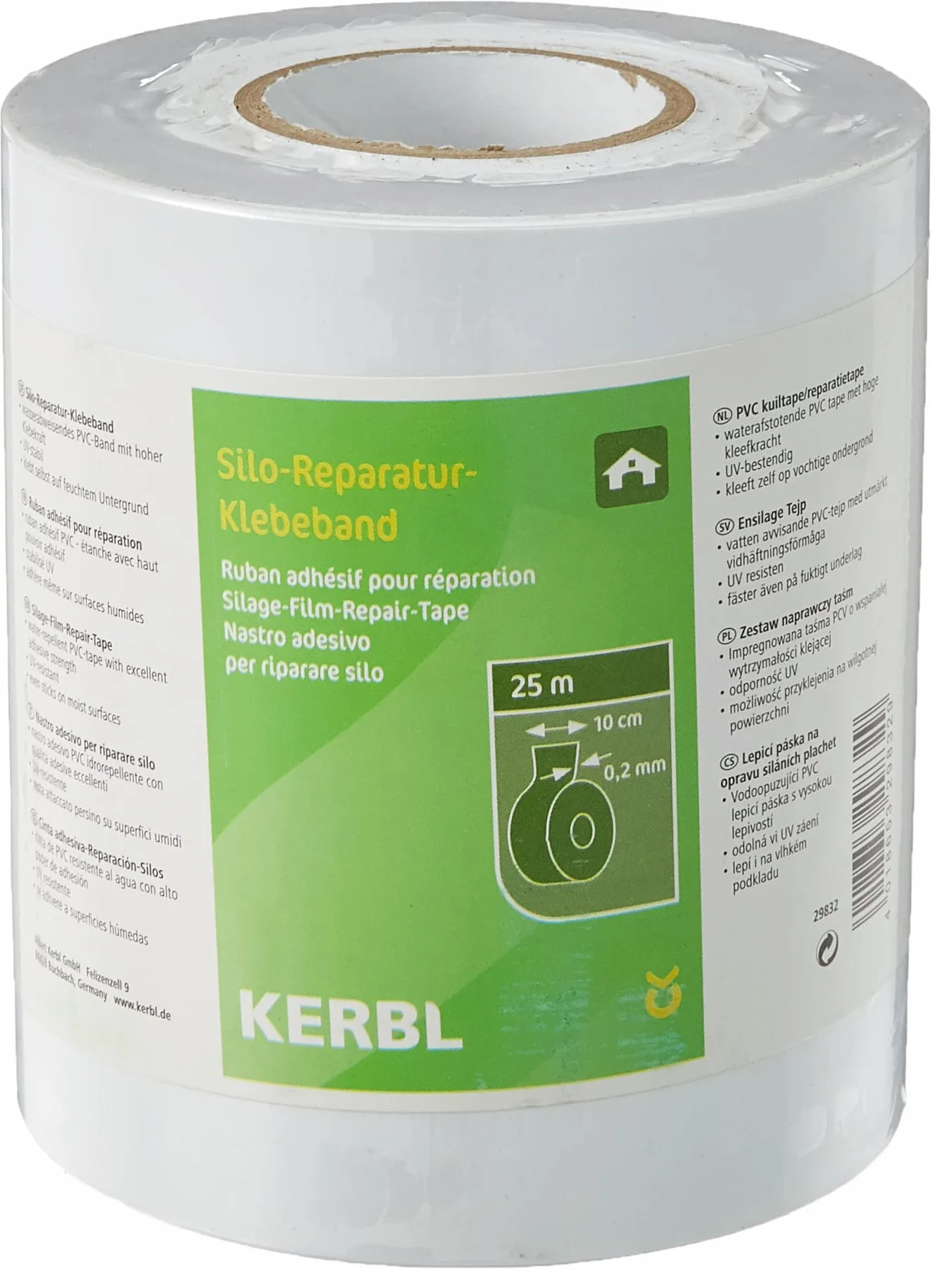 Silo - Nastro adesivo, 100 mm x 25 m, spessore 0,2 mm, colore: Bianco