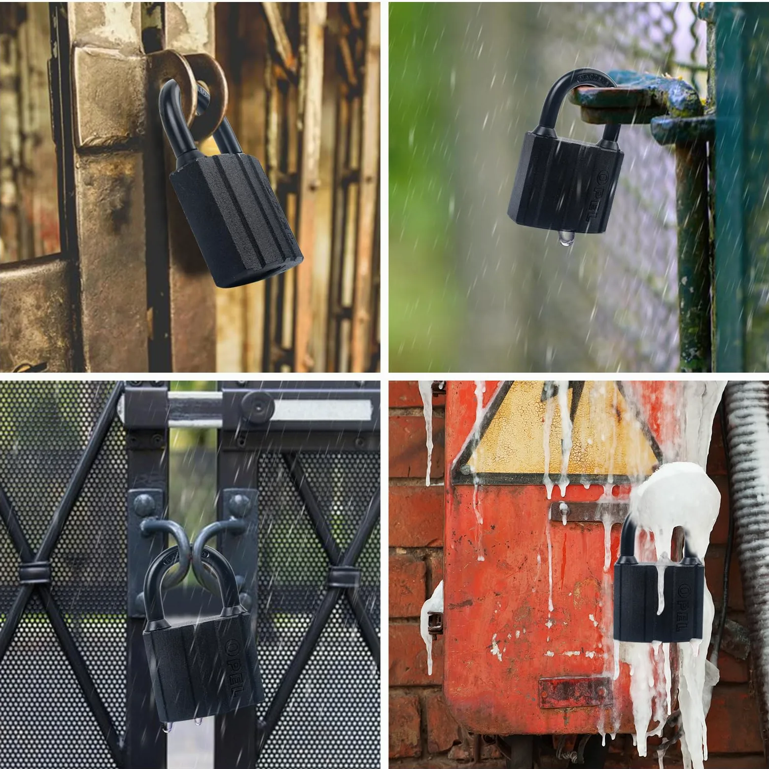Lucchetto resistente con 5 chiavi, per contenitori per capannoni, magazzini, garage, persiane, unità di stoccaggio, capannoni, garage, recinzioni (50 mm)