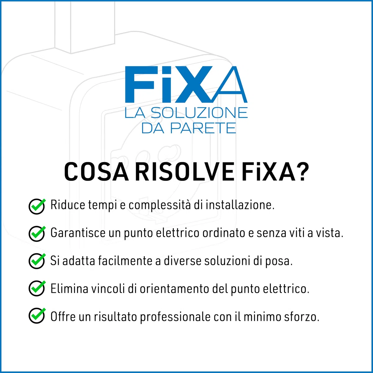 Electraline 60478 Contenitore da superficie FIXA con presa P40 (Schuko+10/16A), Nero, IP40, compatibile per installazione con tubo rigido e canalina