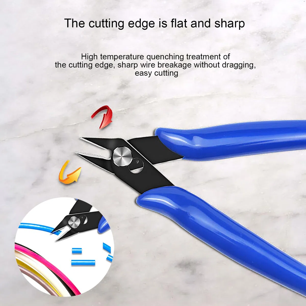 Pinze per Taglierine di Precisione, Pinza elettricista, Spellafili e Tagliafili, Multifunzionale Tronchesi a Filo per Artigianato Creazione Gioielli-Blu