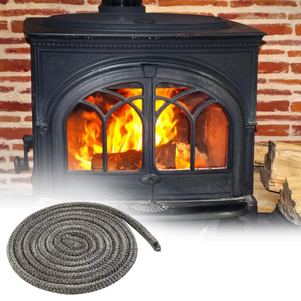 Guarnizione per Porta Stufa,Fibra di Vetro Corda Ignifuga per Stufa,Corda per Sigillare Il Forno,Corda Sigillante Ignifuga Resistente Alle Alte Temperature,Corda Sigillante Antincendio 8mmx2m Tokaneit