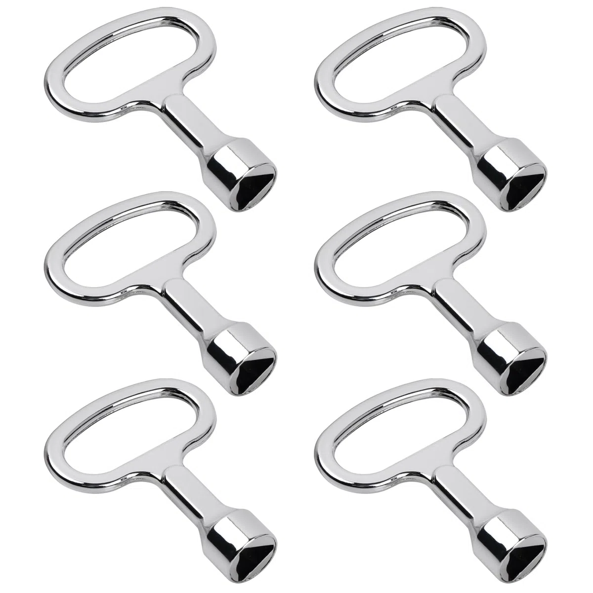 6 chiavi triangolari a bussola quadrate, chiave a croce per acqua, serratura universale in lega di zinco, per cassette elettriche, contatore di energia elettrica, box armadio