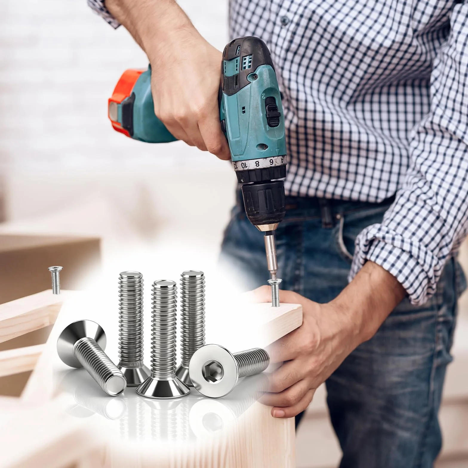 180 Pezzi Vite a Testa Svasata M3x8 mm Viti Acciaio Inossidabile DIN 7991/ISO 10642 Viti a Esagono Incassato Filettatura Metrica Standard per Riparazioni Domestiche