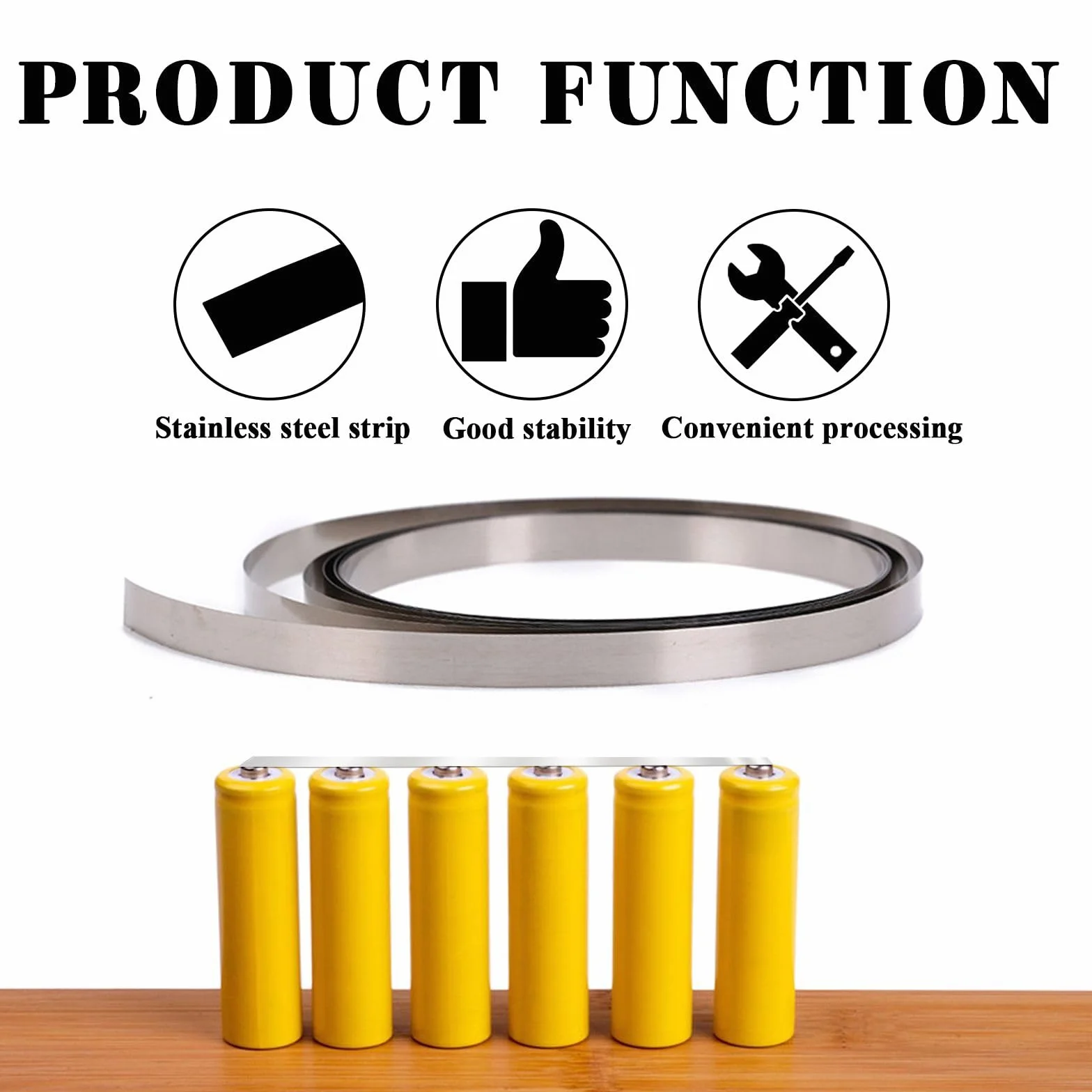 1 Rotolo Nastro di Nickel, 0.15 x 8MM x 10M Nichel Striscia, Piattina Nickel Accessori per Saldatura per Connettere delle Batterie Spot Welding 18650, Nastro Nichelato