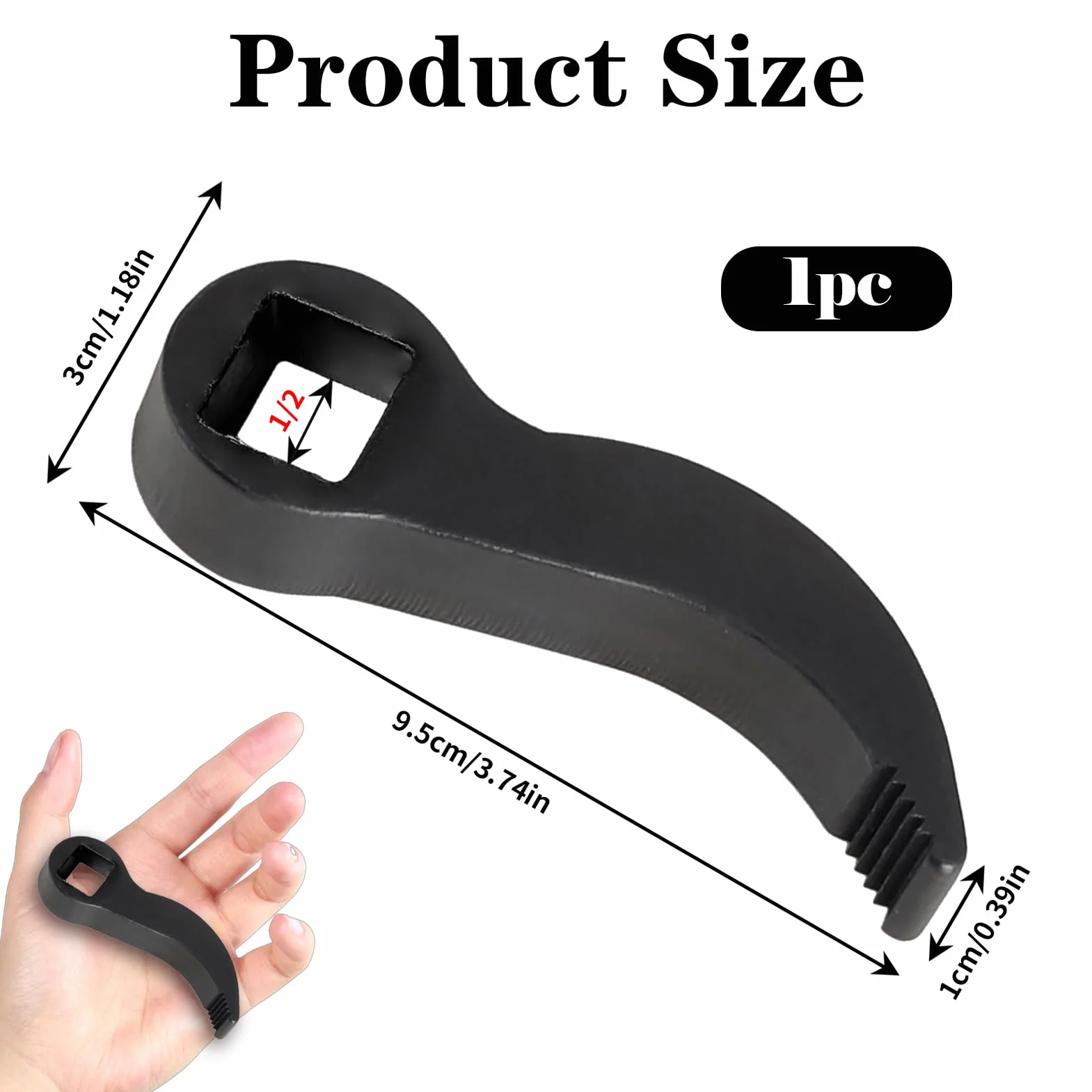 Strumento Adattatore Piede Di Porco, Adattatore Crowbar, Testa Di Porco, Strumenti per Cricchetti da 1/2 Pollici, Teste a Cricchetto, Drop Pry Bar Crowbar Tools per Spazi Ristretti