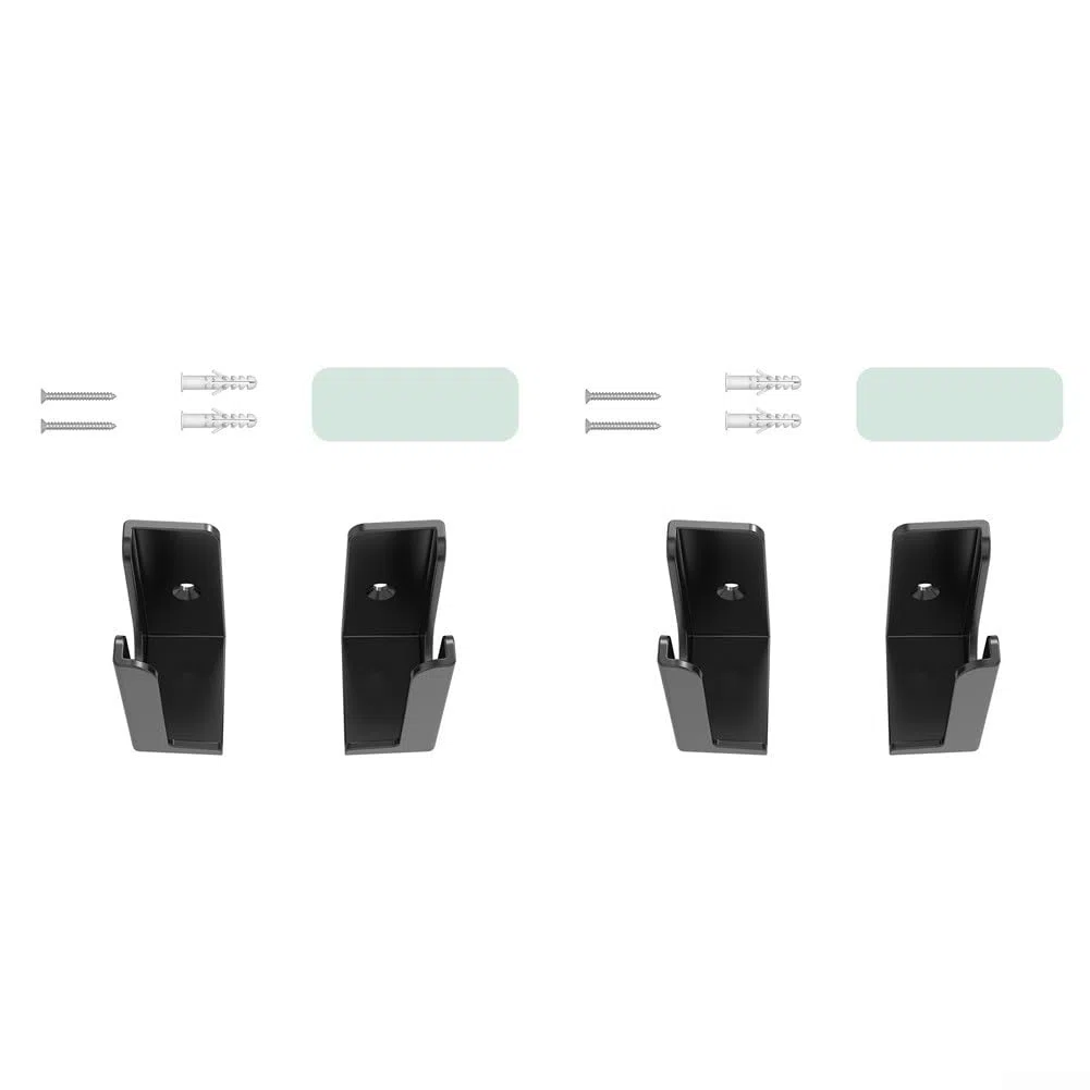 Supporto da parete per ciabatta, 2 set, installazione punzone per casa, ufficio e dormitorio, design salvaspazio (bianco)