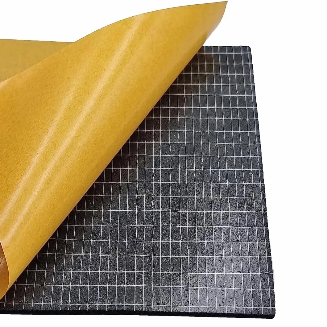 ACIT Foglio di neoprene adesivo isolante, Confezione da 4 fogli, guarnizione adesiva, gomma adesiva, pannelli poliuretano espanso, gomma nera EPDM espansa (10 x 10 CM, Spessore 3MM)