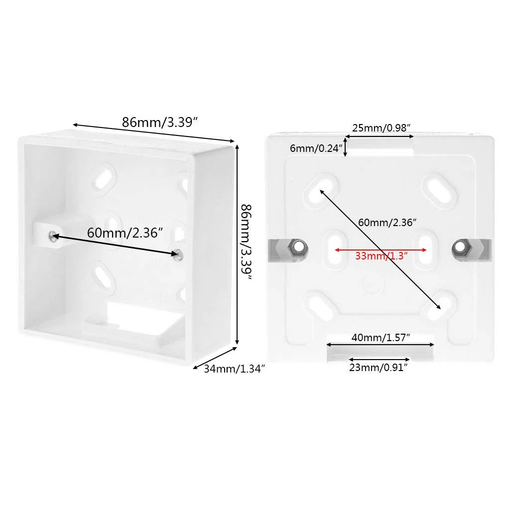 Scatola di giunzione montata a parete da 86 x 86 mm per la scatola della scatola del controllore di temperatura del termostato