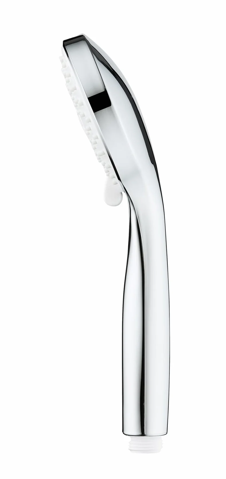 Allstar Soffione Doccia MOD. Uno Ø 9,5 cm 5 funzioni Universale per scaldabagni istantanei anticalcare Facile Pulizia plastica ABS Cromo Bianco