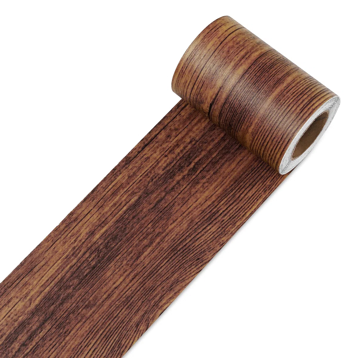 Decotalk Nastro per Legno Cordo Della 7.6X600cm Carta da Parati Adesivo Effetto Legno per Mobili Bordo Adesivo Finto Marrone la Riparazione Nastro per Riparazioni Pavimento Porte Tavolo Cucina