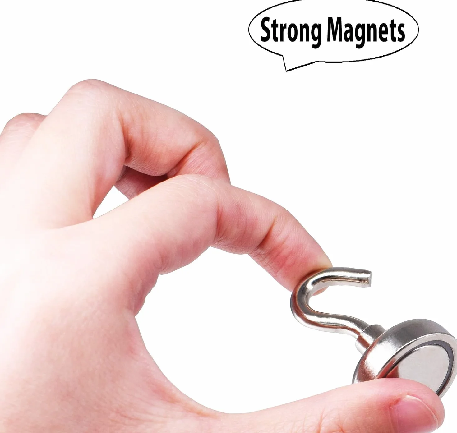 Gancio magnetico Magnetpro 9 kg Potenza di aspirazione eccellente Magneti al neodimio potenti Magnetici per porte, armadi, soffitti, accessori, accessori industriali (12 pezzi)