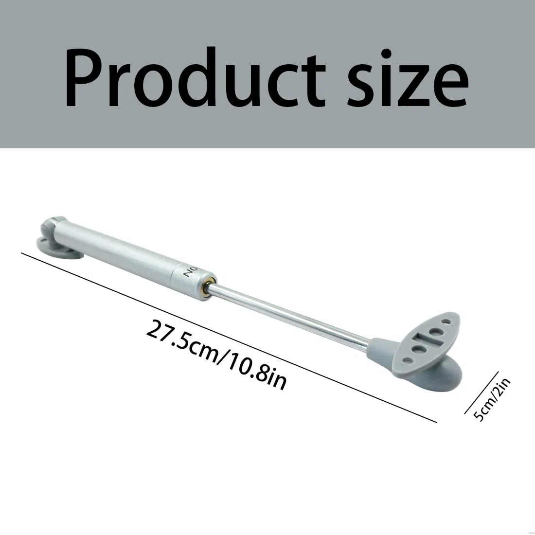 Molla a Gas per Mobili - 100N Pistoni per Ante Cucina, Martinetto Pneumatico, Pistoncini Cerniera, Armadio Lunghezza 275 mm, 2 Pezzi
