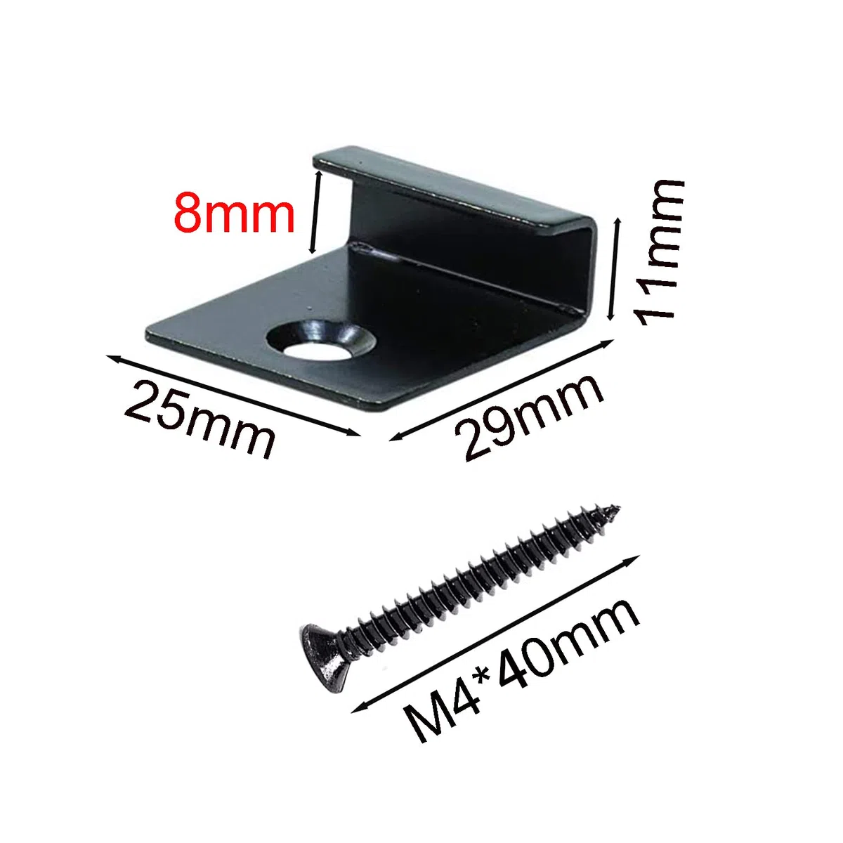 30 clip di fissaggio in WPC per inizio/terminale, 8 mm, clip di fissaggio con vite autofilettante in acciaio inox