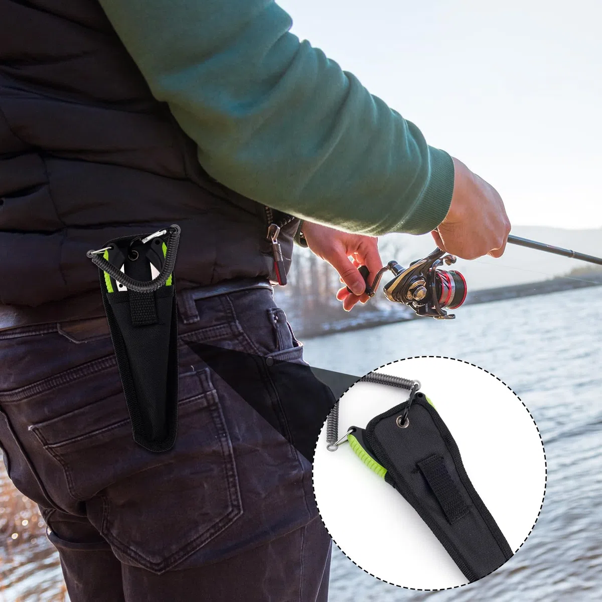BOXOB Pinze da Pesca, Pinze Pesca in Metallo Pinze da Pesca in Acqua Salata Pinze a Becco d'Ago Accessori per Utensili Multifunzionali Pesca Attrezzi da Pesca e Regali per Uomo