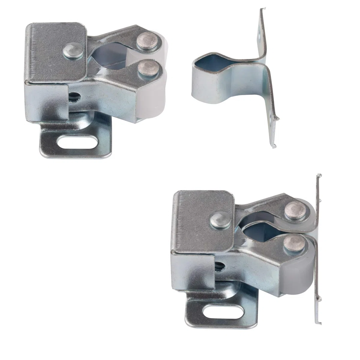 LouMaxx Set di 5 Chiusure a Doppio Rullo - Serratura a Scatto - Chiusura per Porte – Chiavistelli per Porte - Chiusura a Sfera per Mobili e Armadi