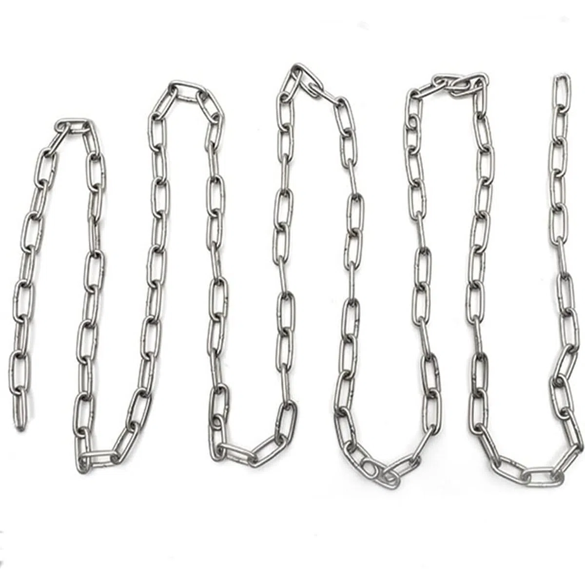 Catena in acciaio inossidabile, maglie saldate per recinzioni sospese ad alta resistenza, ideale per catena per cani, catena per altalena, catena per asciugare la biancheria, diametro 1,2 mm