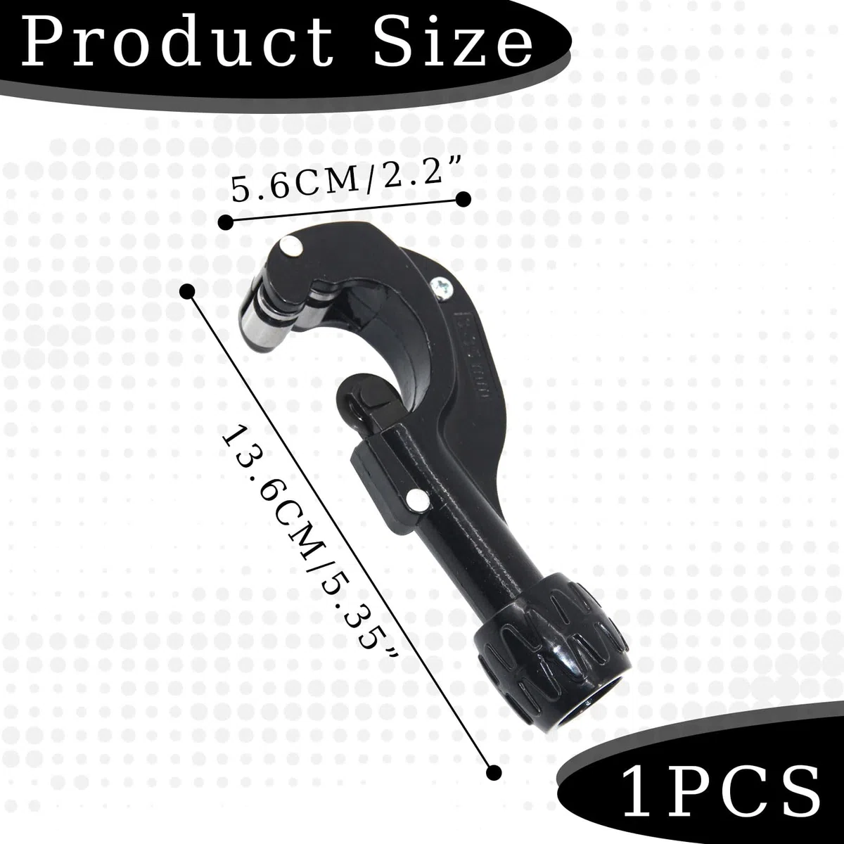 Tagliatubi in rame, tagliatubi da 3 a 35 mm, con sbavatrice e 3 pezzi di ricambio rotella di taglio, tagliatubi per tubi in rame e alluminio (nero)