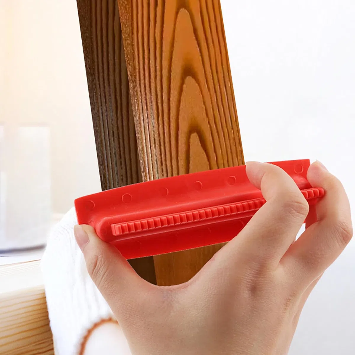 Strumento per venature del legno Strumento per pittura su gomma per decorazione murale Decorazione murale fai da te Rosso Confezione da 4