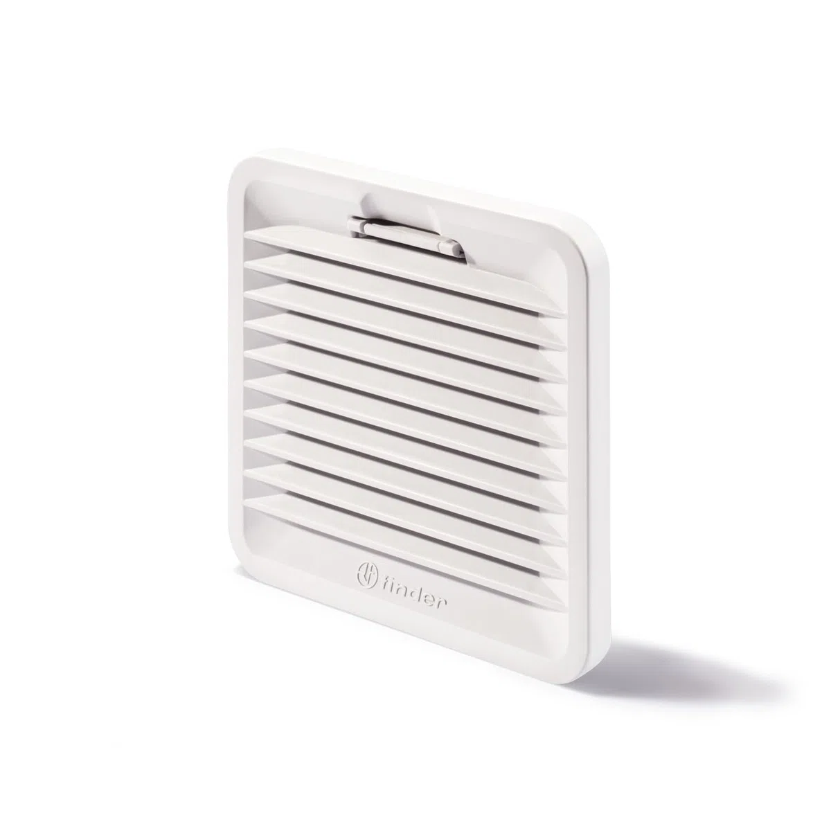 Finder Filtro di scarico per ventilatori con filtro 7F.02. Facilmente sostituibile e caratterizzato da una profondità minima per ottimizzare lo spazio all'interno del quadro. Colore Grigio RAL 7035