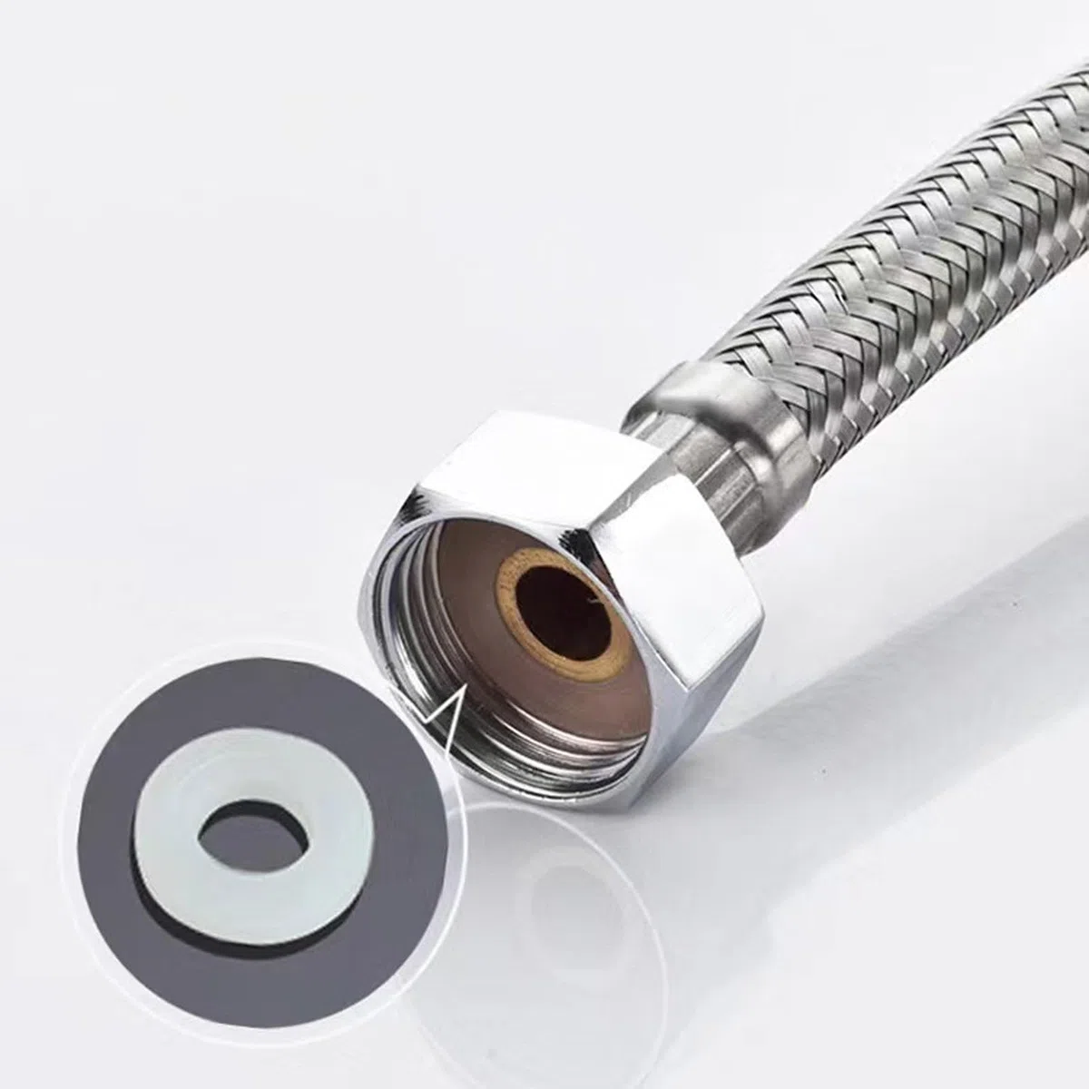 Tubo flessibile 1/2", 2 pezzi 20 cm, tubo corazzato in acciaio inox, prolunga per rubinetto, tubo flessibile di collegamento in acciaio inox per rubinetto valvola angolare