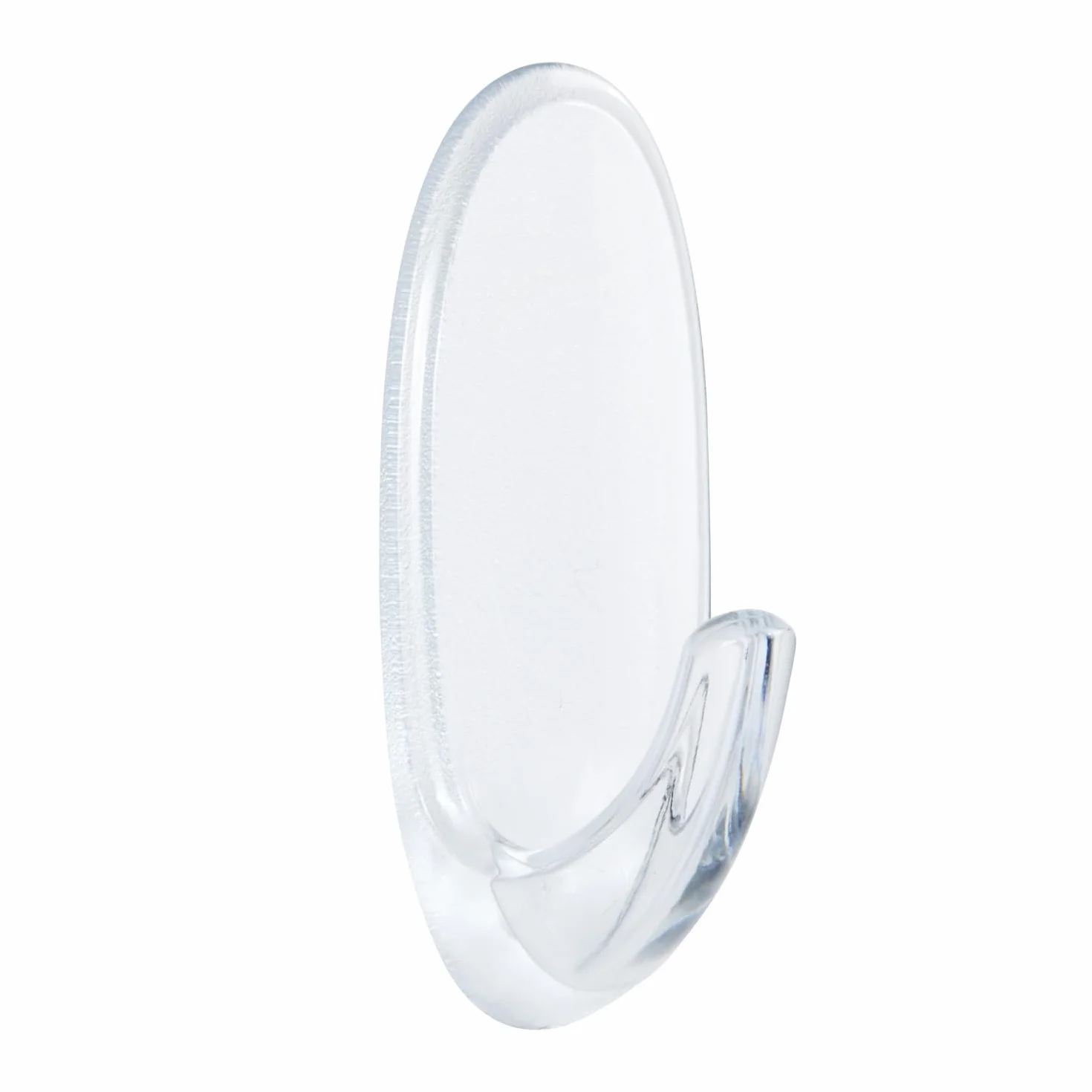 Command Ganci ovali trasparenti medi con linguette trasparenti, set di 7 ganci e 10 linguette, per appendere e decorare senza rovinare