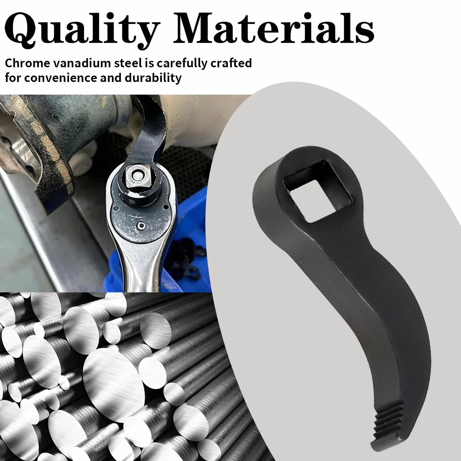Strumento Adattatore Piede Di Porco, Adattatore Crowbar, Testa Di Porco, Strumenti per Cricchetti da 1/2 Pollici, Teste a Cricchetto, Drop Pry Bar Crowbar Tools per Spazi Ristretti