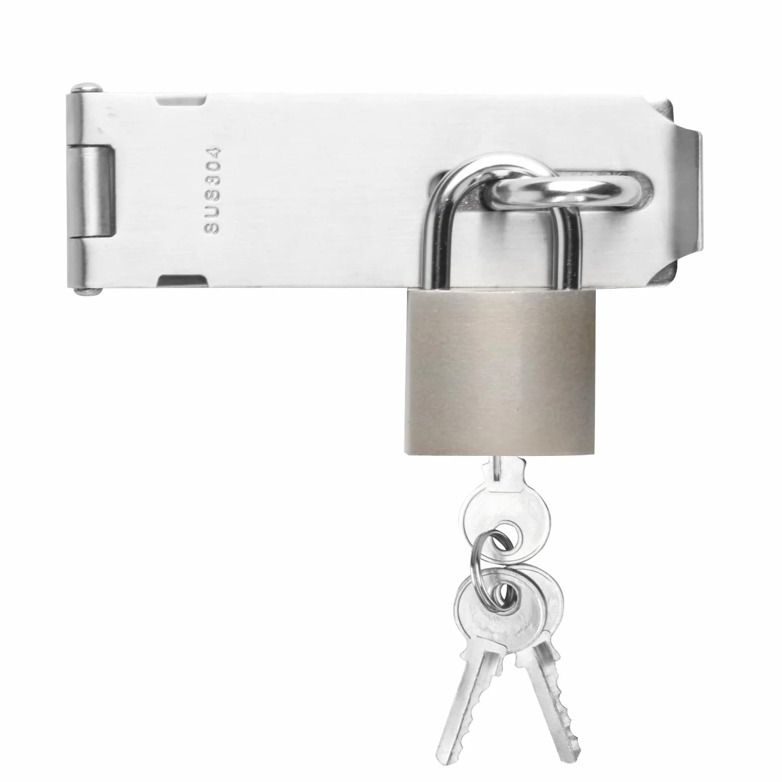 Lucchetto con chiavistello in acciaio inox 12,7 cm per capannone garage porte