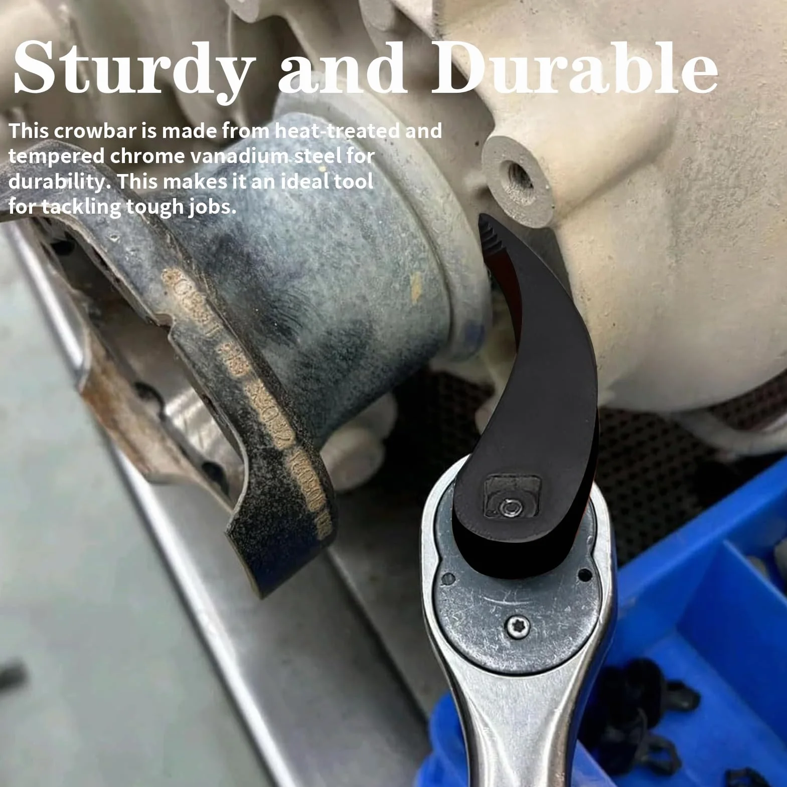 Strumento Adattatore Piede Di Porco, Adattatore Crowbar, Testa Di Porco, Strumenti per Cricchetti da 1/2 Pollici, Teste a Cricchetto, Drop Pry Bar Crowbar Tools per Spazi Ristretti