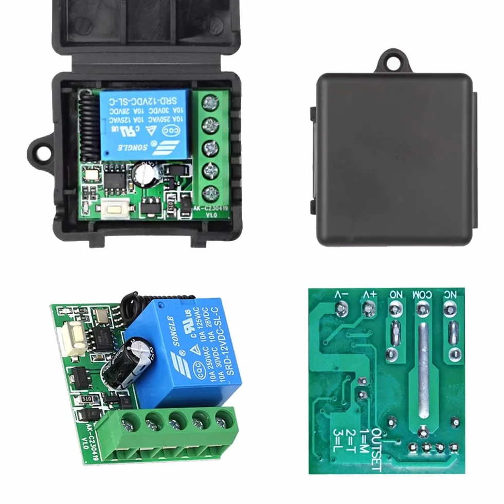 Gebildet 433MHz Universal Telecomando Wireless Interruttore DC 12V 1CH Modulo Ricevitore Relè RF