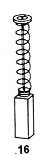 Spazzole di carbone per Bosch GSB 20-2 RE trapano - 5 x 8 x 14,5 mm - 2,0 x 3,1 x 5,5 ''
