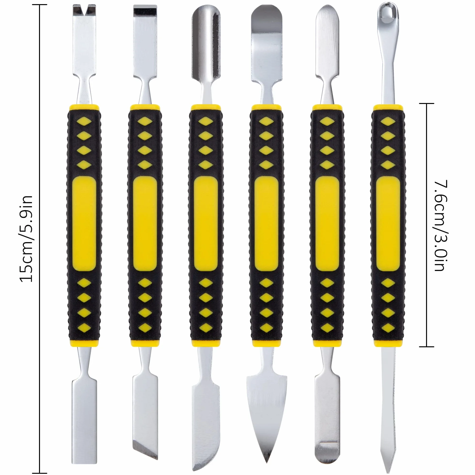 6 Pezzi Strumenti di Riparazione di Elettronica Set di Spudger in Metallo a Doppia Estremità per Tablet iPad Laptop Dispositivo Elettronico Telefoni Cellulari