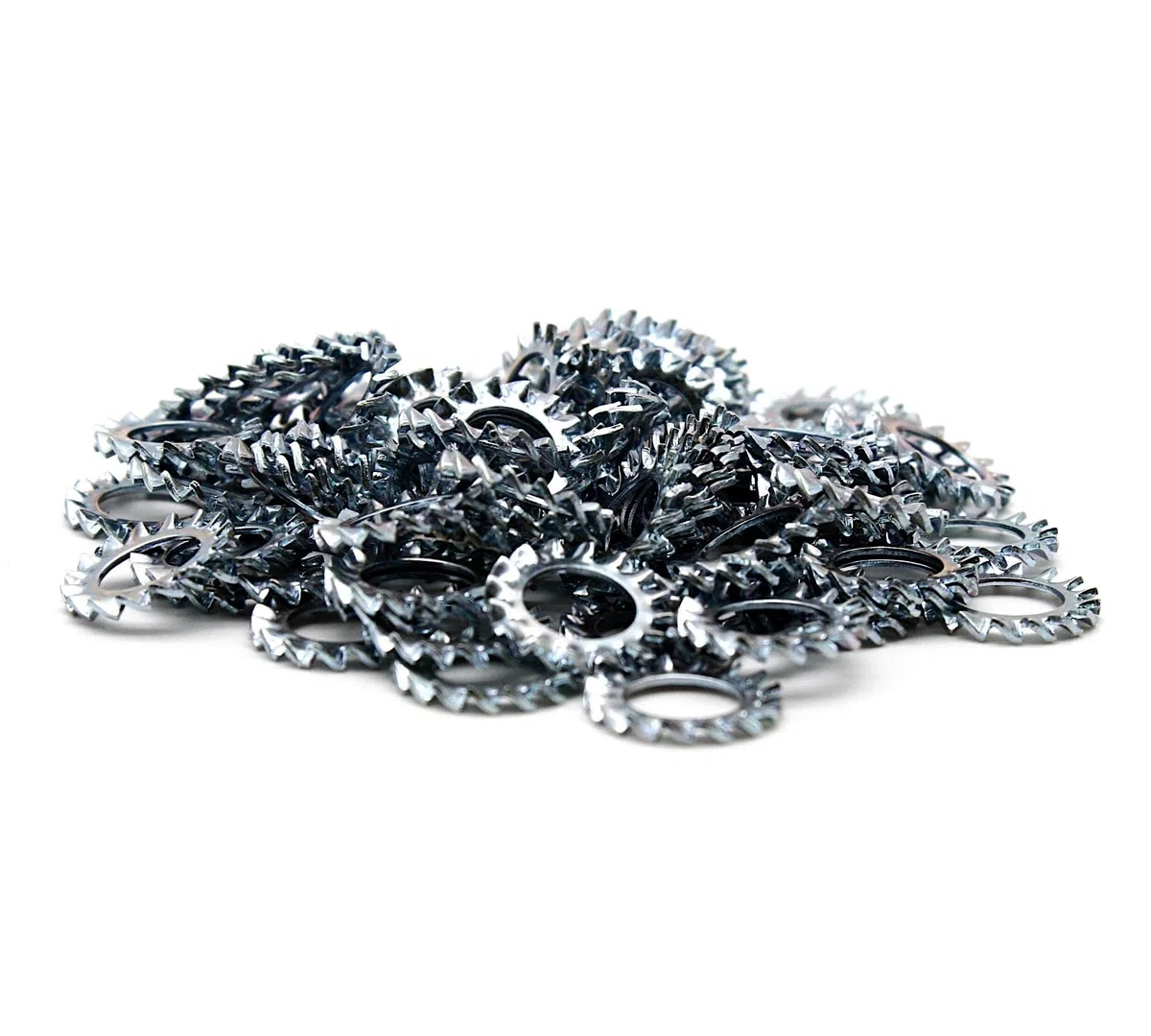 DOJA Barcelona | Set rondelle seghettate | M6 | acciaio zincato | PACK 200 | Assortimento di dischi dentati seghettati per viti con denti | rondelle di sicurezza, rondelle, dentate