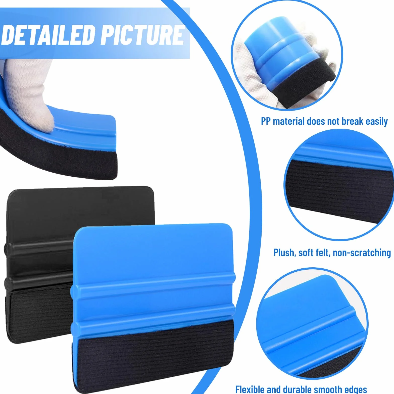 Set di 23 Pezzi Squeegee per Pellicola, CIYIN Set di Attrezzi per Vinile per Auto, Spatola per Cartas Parati, per Installazione Pellicole Auto, DIY, Incisione Artigianales