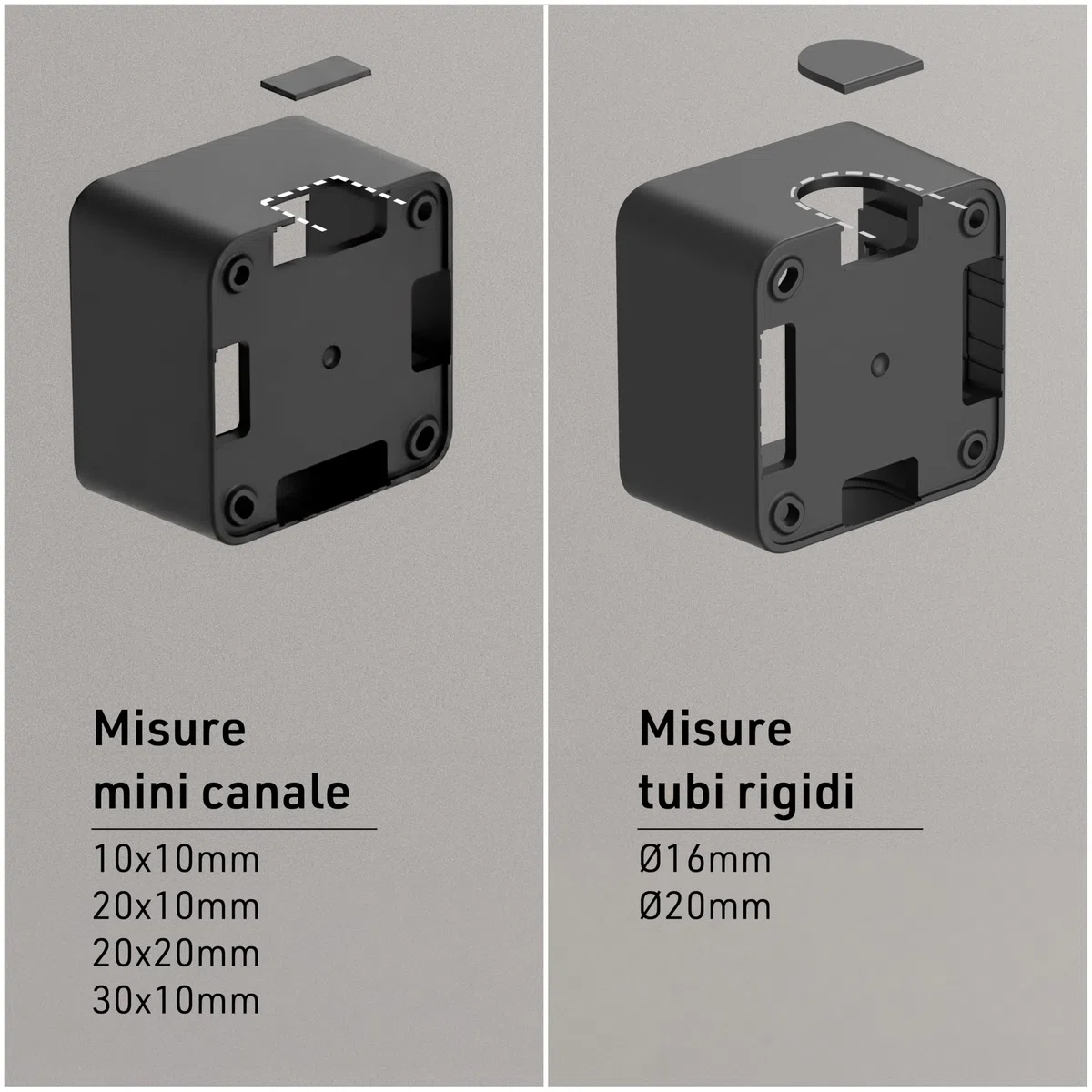 Electraline 60478 Contenitore da superficie FIXA con presa P40 (Schuko+10/16A), Nero, IP40, compatibile per installazione con tubo rigido e canalina