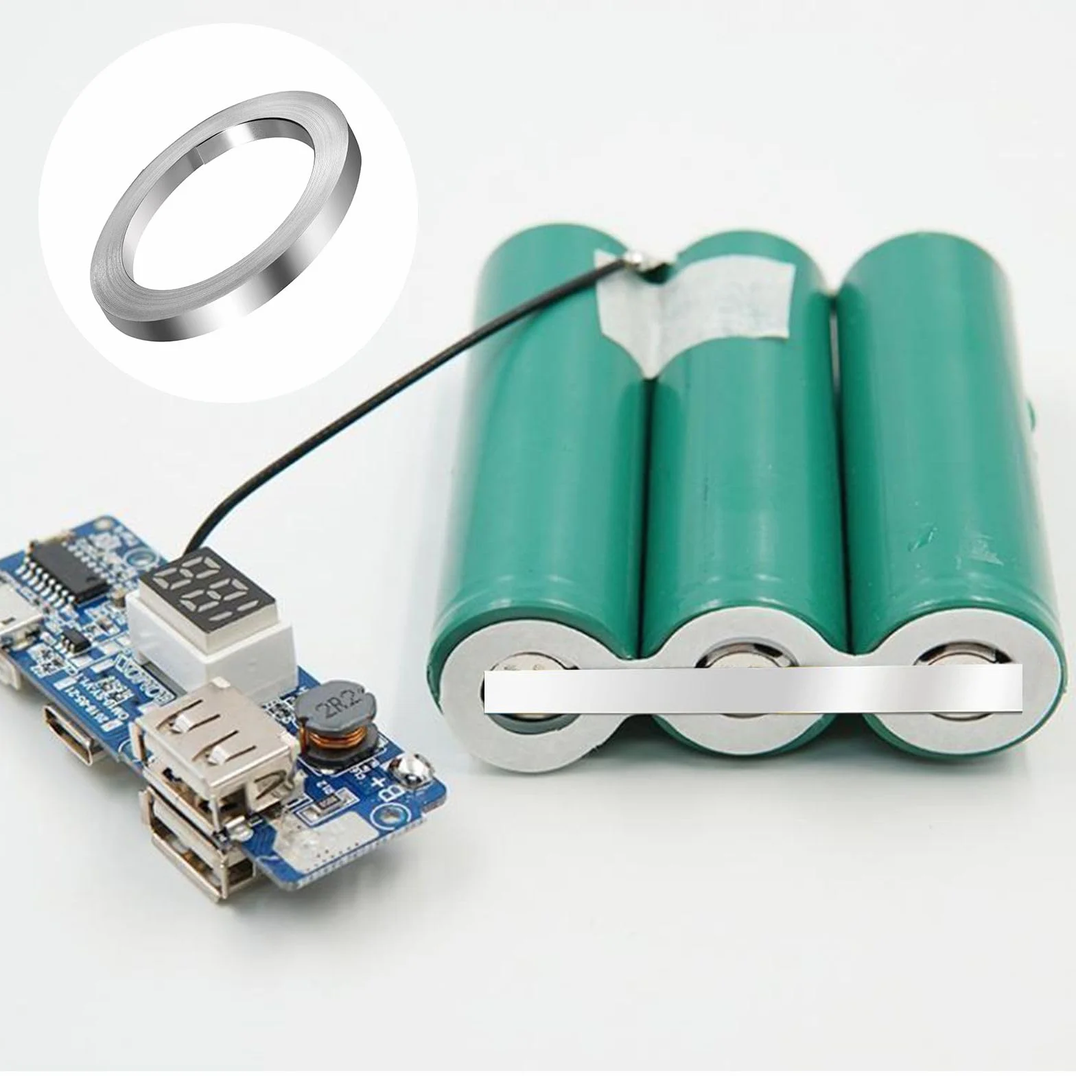 1 Rotolo Nastro di Nickel, 0.15 x 8MM x 10M Nichel Striscia, Piattina Nickel Accessori per Saldatura per Connettere delle Batterie Spot Welding 18650, Nastro Nichelato