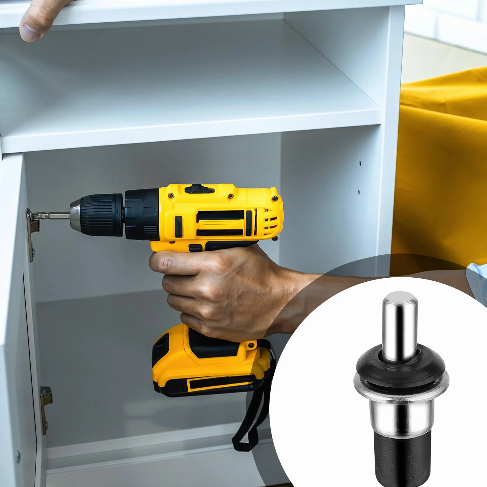 Andibro Perni Di Riparazione Caricati A Molla, 10pz Perni Di Riparazione Di Ricambio Perni Di Riparazione Per Porte Di Armadietti Perni Di Scaffali Per Persiane In Plastica Mobili Per Armadi