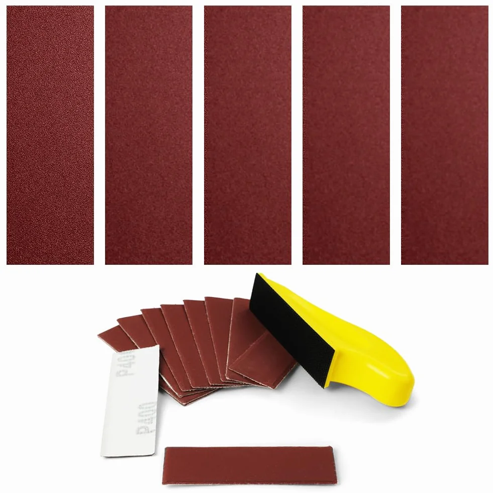 URAQT Kit da 76 Pezzi Carta Abrasiva,Carta Vetrata in Grane 120-5000,Impermeabile Levigatura a Secco e Umido Sandpaper, Adatto per Auto, Pietra, Vernice, Metallo, 9 * 3CM