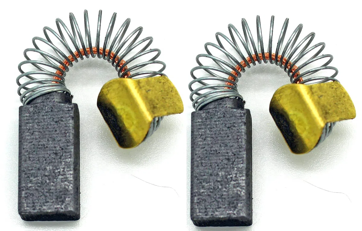 RC-118 Coppia di spazzole di carbone, 6 x 8 x 15 mm, per smerigliatrice orbitale Rupes SS70 o SSPF, SSCA