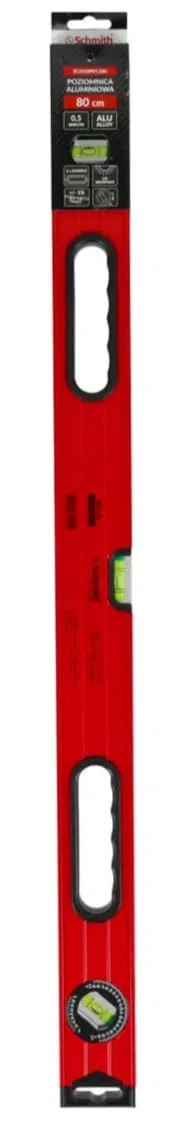 Livella a bolla 80 cm - Fiala livella - Misurazione precisa, con regolazione dell'angolo, senza impugnature ergonomiche, resistente agli urti, alle cadute e ai raggi UV