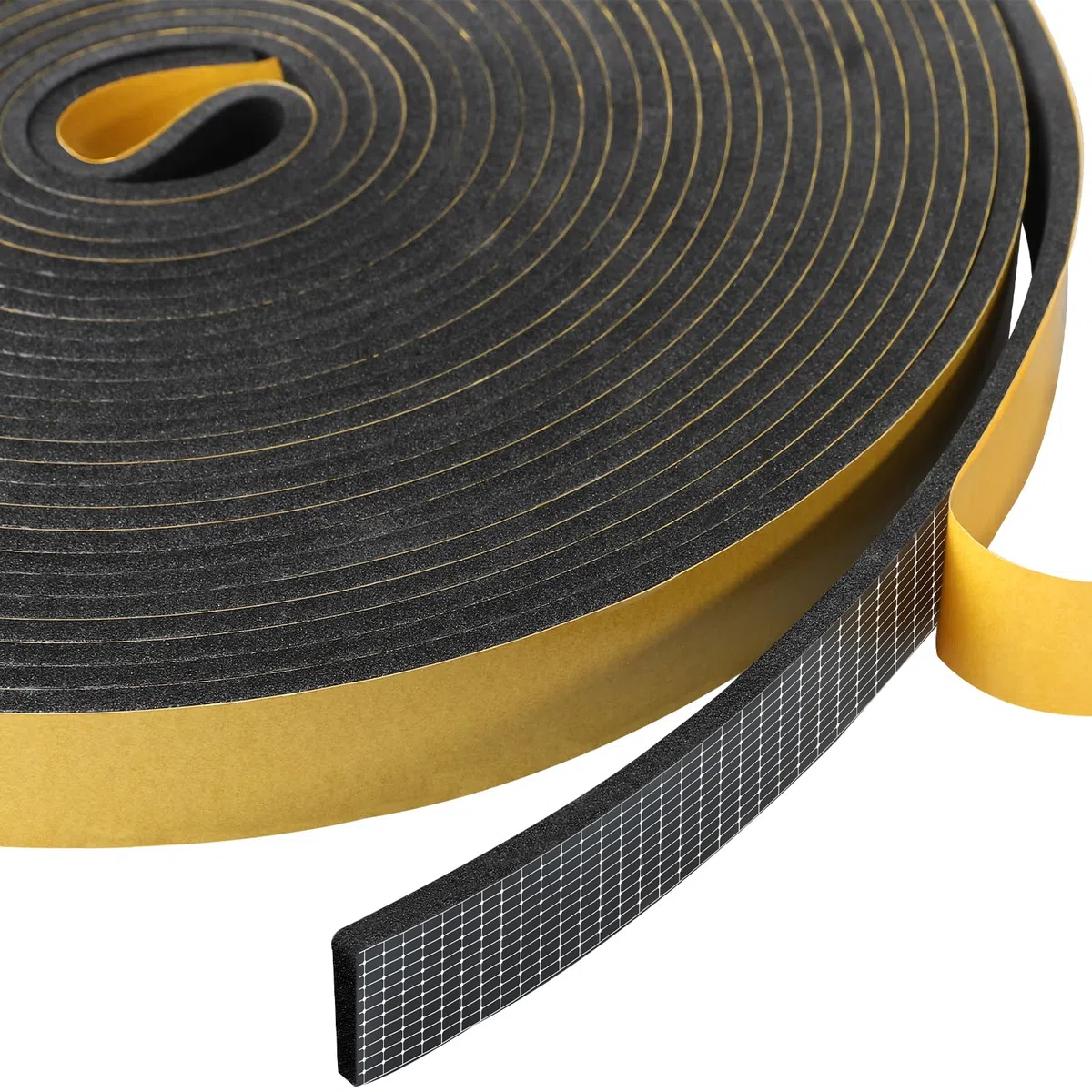 Nastro Autoadesivo in Schiuma, 20x 3mm Schiuma Nastro Paraspifferi Porta, Resistente alle intemperie, fonoassorbente, elimina spifferi da Porte e finestre, Totale 10m