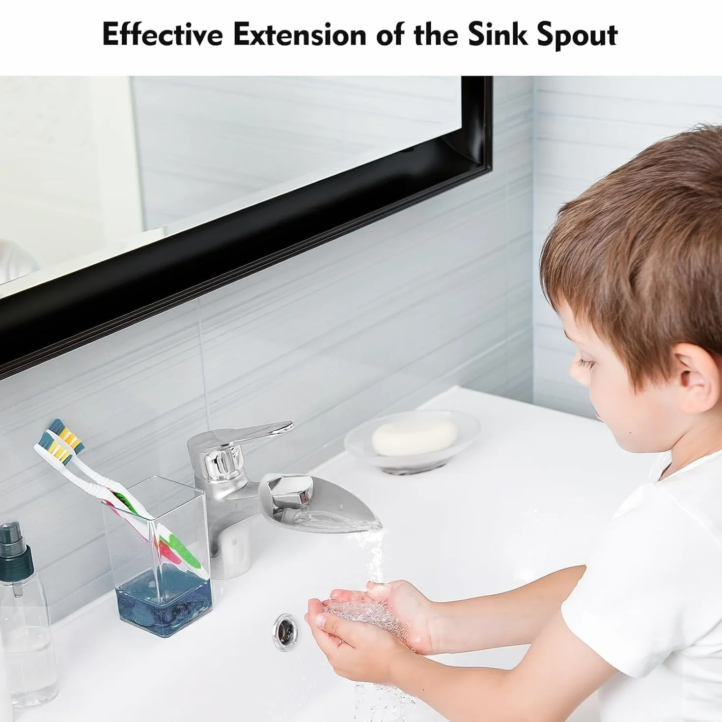2 pezzi prolunga per rubinetto in silicone, prolunga per rubinetto per bambini, accessorio per cucina, bagno, bambini, lavaggio a mano