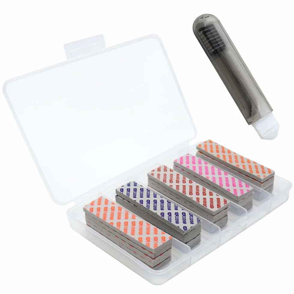 25 Pezzi/5 Taglie Spugne Carta Vetrata Fine Granularità 320# - 1000# Spugna Abrasiva Bagnato e Asciutto per Modello Lucidatura