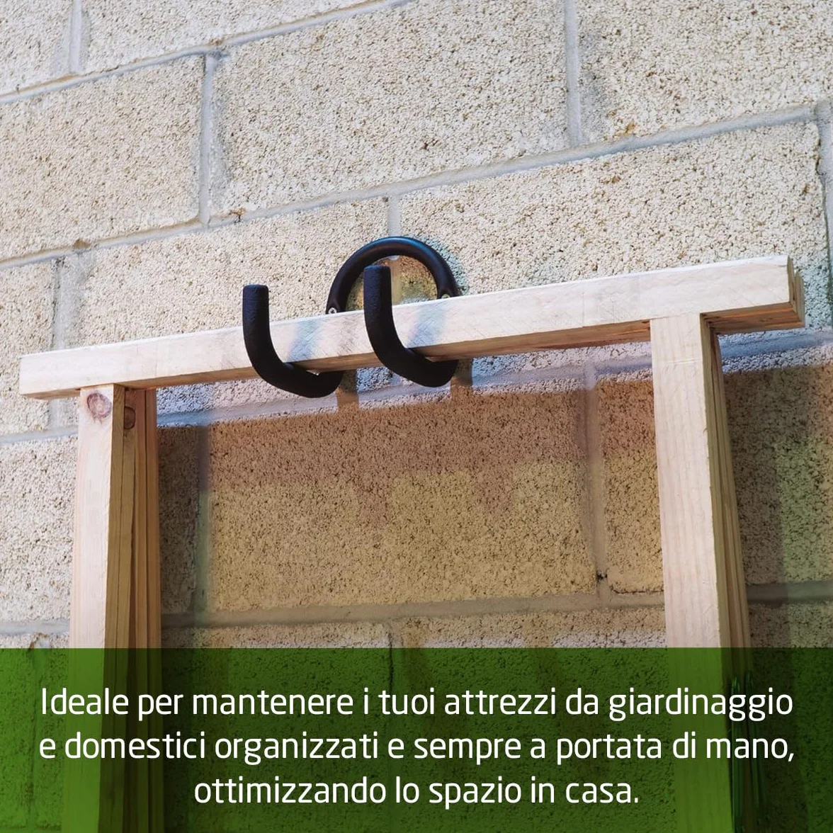 Amig Ganci Appendere Strumenti Supporto Parete Acciaio Zincato Rivestimento Gomma Antiscivolo Capacità Carico 60kg