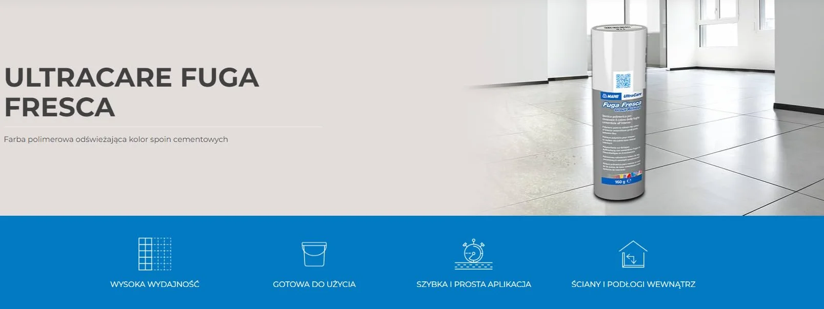 Mapei Ultracare FUGA FRESCA 176 GRIGIO VERDE vernice polimerica per rinnovare il colore delle fughe cementizie Flacone 160gr.