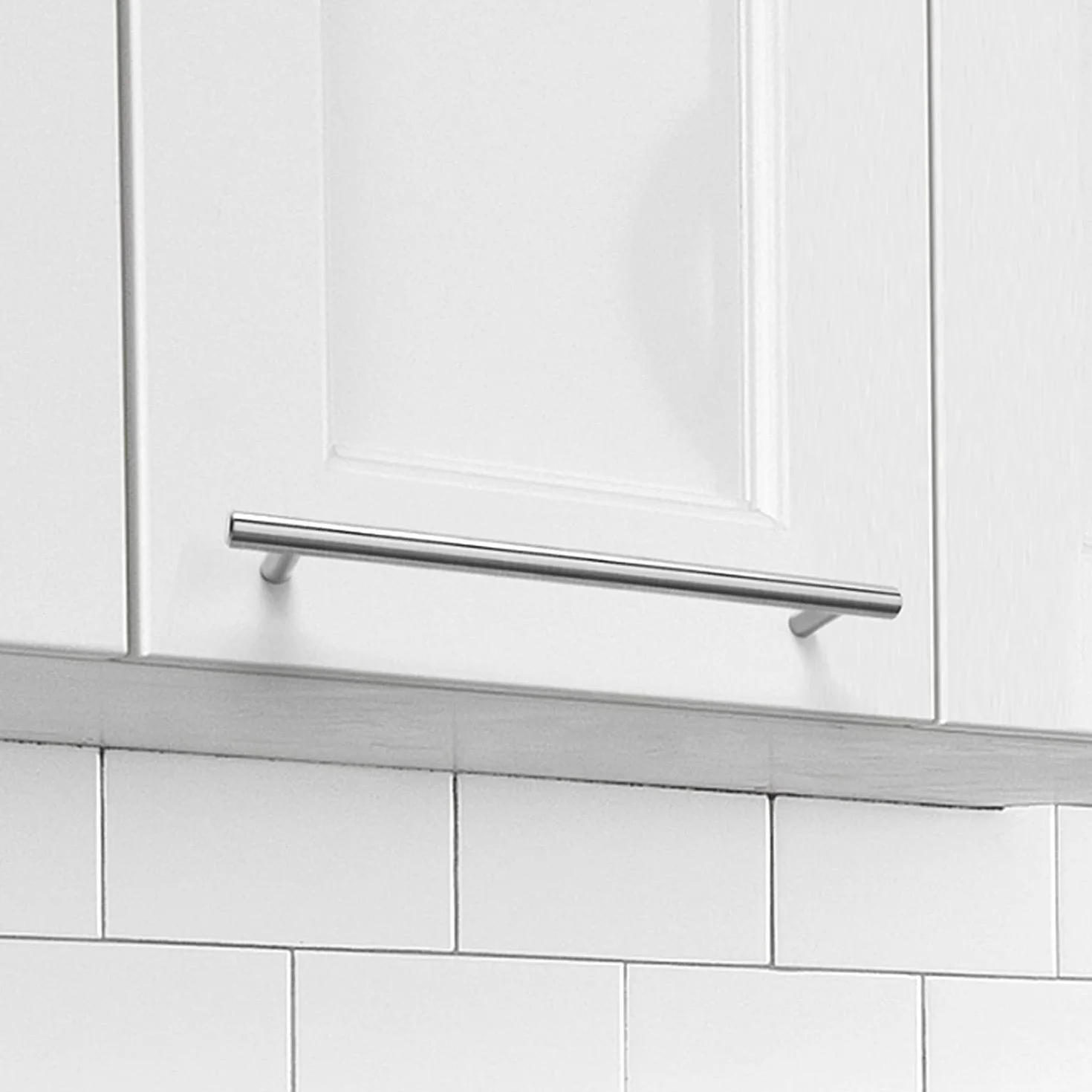 10 maniglie per mobili in argento, maniglie per mobili in acciaio inox, per mobili da cucina, 96 mm, distanza tra i fori, lunghezza totale 150 mm, acciaio inox spazzolato, colore