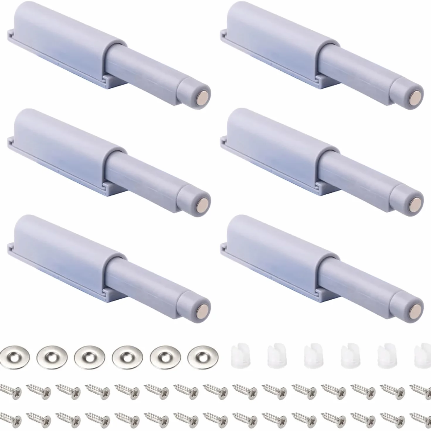 Greluma 6 Pz Chiusura a spinta per porta, chiusura magnetica per porta nascosta, armadi, cassetti per camper, armadietti della cucina
