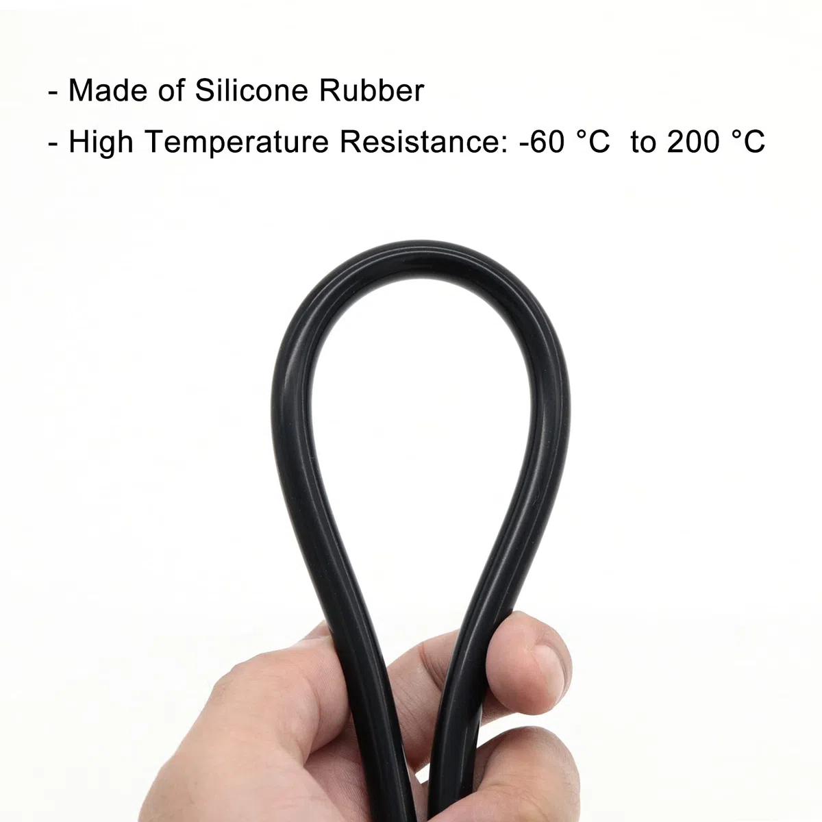 Tubo in silicone, diametro interno 2 mm x diametro esterno 4 mm, lunghezza 1 m, tubo flessibile in gomma per pompa acqua, aria, olio, nero
