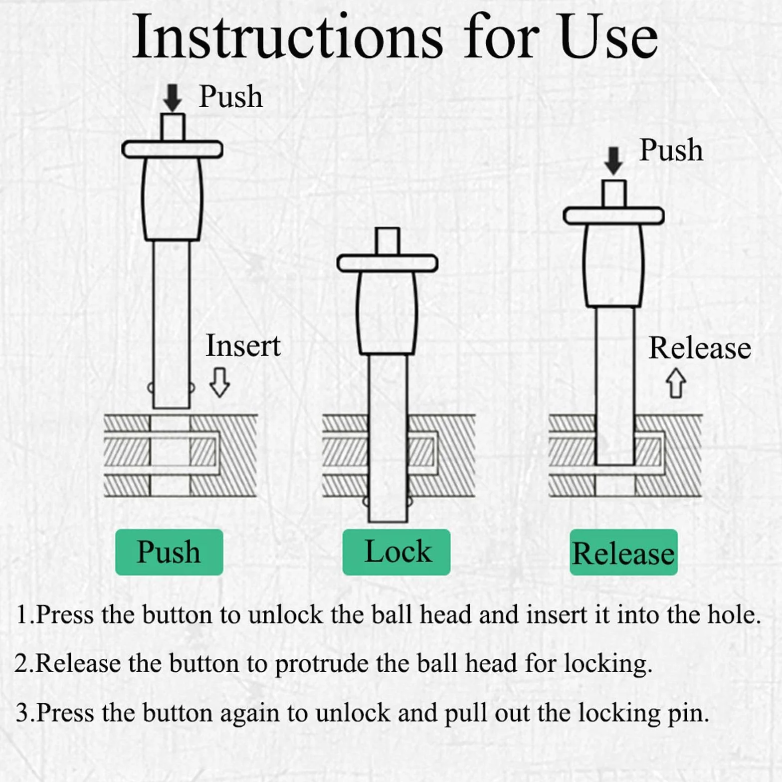 Perno di bloccaggio a sfera con filo, perno a sgancio rapido in acciaio inox per dispositivi di automazione, audio palcoscenico, ricambi auto (Φ10 x 41)