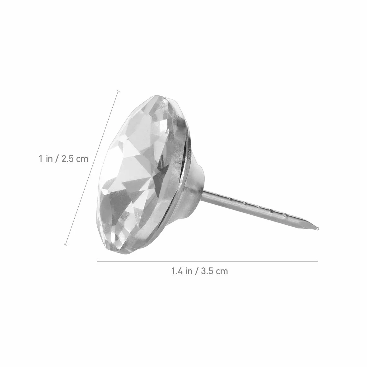 POFET 20 bottoni da cucito da 25 mm, con cristalli di diamante, per tappezzeria, divano, decorazione da parete, 20 pezzi