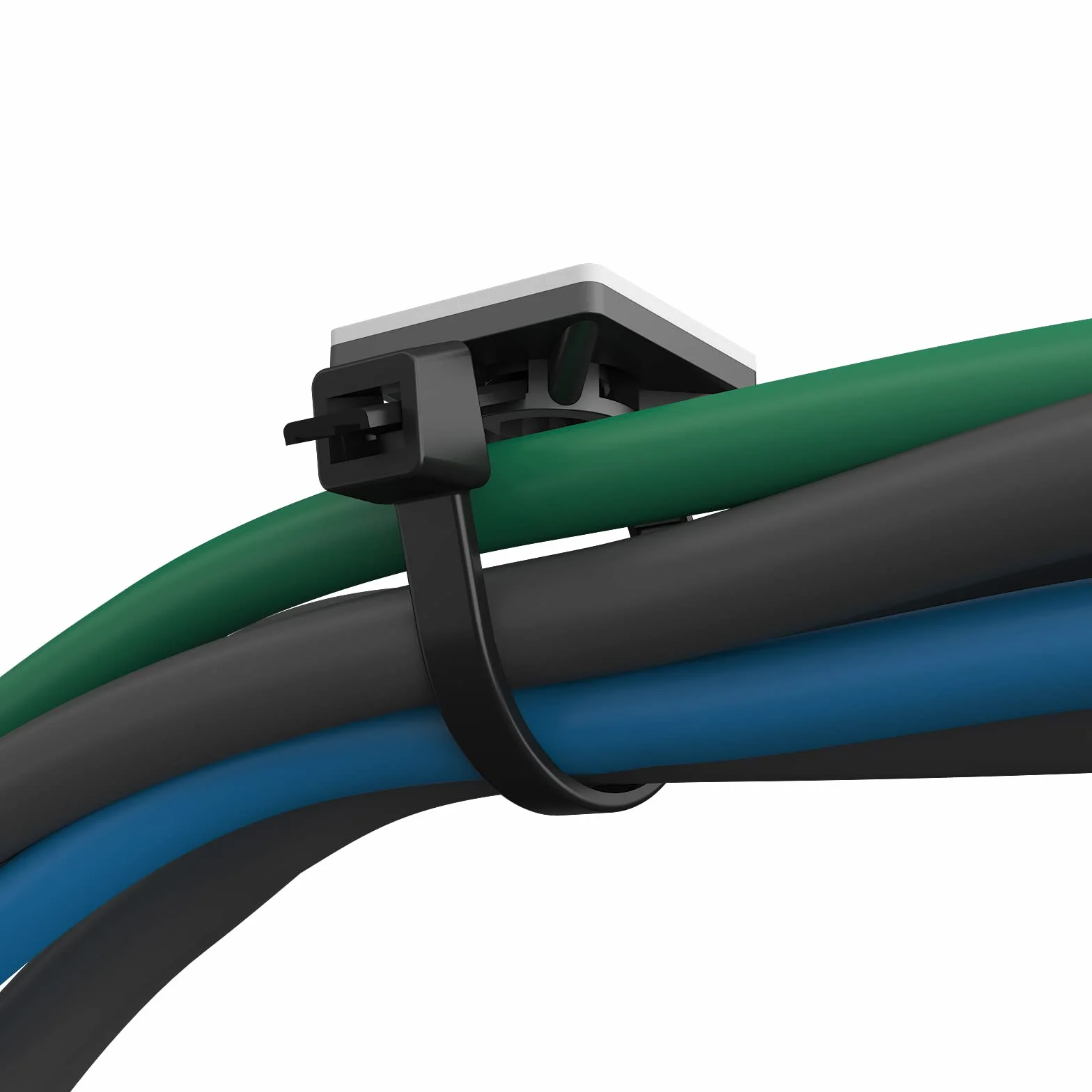 intervisio Fermacavo Autoadesivo / 100 Pezzi/Dimensioni 19mm x 19 mm/Nero/Supporto Autoadesivo per Fascette Stringicavo/Fermacavi Adesivi (100)